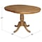 International Concepts Round 36 in Rd Top Pedestal Table, 12 in Leaf, 28.9 inH, Dining Height, Pecan, 36 W, 48 L, Wood K59-36RXT - alternate 8